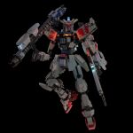  3d black_background energy_cannon f91_gundam glowing gundam gundam_f91 highres lego_(medium) light machinery maya_(medium) mecha mobile_suit no_humans original photorealistic realistic redesign robot science_fiction shield solo space the_lego_group toy zero_gravity 