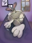  anthro barely_visible_genitalia barely_visible_pussy butt disney feet female foot_fetish foot_focus genitals hi_res hindpaw judy_hopps lagomorph leporid lying mammal mana_hannah on_side paws presenting presenting_hindquarters pussy rabbit solo zootopia zootopia+ 