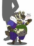  absurd_res gnoll hairy hi_res hyena male mammal mature_male min overweight piercing smoking 