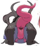  anthro anus breasts butt censor_bar colored_sketch digital_media_(artwork) digital_painting_(artwork) featureless_crotch feet female generation_7_pokemon grey_body haramikarubi looking_back nintendo nipples nude pokemon pokemon_(species) presenting presenting_hindquarters pupils purple_eyes raised_tail rear_view salazzle scalie side_boob simple_background sketch solo tail toes white_background 