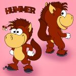  absurd_res argon_vile brown_body brown_fur equid equine fur hair hi_res hooves horse hummer hummer_(hummer_team) mammal model_sheet mohawk 