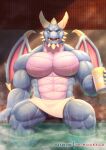  2_horns abs activision anthro biceps bubba_(spyro) dragon hi_res horn male muscular muscular_anthro muscular_male muscular_thighs pecs primodrago scales scalie solo spyro_the_dragon wings 