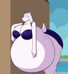  animated anthro bedroom_eyes belly_rub belly_slap big_breasts bikini bovid breasts caprine clothing female goat mammal narrowed_eyes seductive slap sloshing_belly soft_vore solo struggling struggling_prey swimwear the_hookaloof thick_thighs toriel undertale_(series) vore wide_hips 