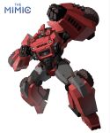  airborne autobot clenched_hands facial_hair highres ironhide kamitoge_supino mecha mustache no_humans redesign robot science_fiction solo transformers wheel white_background 