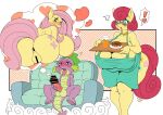  age_difference anthro dragon equid equine female fluttershy_(mlp) friendship_is_magic group hasbro male male/female mammal michiyoshi mother mrs._shy_(mlp) my_little_pony older_female parent pegasus spike_(mlp) trio wings younger_male 
