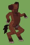  absurd_res anthro balls blocky blocky_body digital_media_(artwork) equid equine erection fur genitals hair hi_res horse horse_(minecraft) looking_back male mammal microsoft minecraft mojang nude penis rockethaslanded simple_background slightly_chubby solo tail xbox_game_studios 