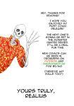  absurd_res bone clothing comic digital_media_(artwork) dress_shirt gesture hi_res looking_at_viewer patreon pen_(artwork) realius shirt skeleton subscribestar text topwear traditional_media_(artwork) waving waving_at_viewer 