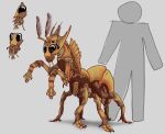  2015 alien ambiguous_gender antennae_(anatomy) anthro black_eyes brown_body claws colored compound_eyes darth_biomech hi_res insectoid_(species) multi_limb semi-anthro silhouette simple_background toe_claws 