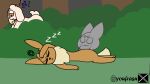  16:9 animated anthro canid canine duo eevee farbi feral fox generation_1_pokemon hi_res male mammal nintendo pokemon pokemon_(species) short_playtime widescreen 