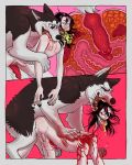  absurd_res anal anal_penetration animal_genitalia animal_penis balls black_hair blood blush bodily_fluids breadbitch420 canid canine canis creepypasta cum death decapitation digital_media_(artwork) domestic_dog duo erection feral forced fur genital_fluids genitals gore grin hair hard_vore hi_res human husky interspecies jeff_the_killer male male/male male_penetrated male_penetrating male_penetrating_male mammal nipples nordic_sled_dog nude open_mouth penetration penis rape sex siberian_husky simple_background smile smile.dog snuff spitz teeth tongue vomit vore white_body white_fur 