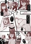  1girl absurdres commander_(girls&#039;_frontline) erection gendouki girls&#039;_frontline highres holding holding_phone jewelry looking_at_phone monochrome nude penis penis_awe penis_out phone ring saiga-12_(girls&#039;_frontline) showering smile surprised 