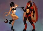  2023 anthro athletic athletic_anthro bdsm black_hooves body_harness breasts clothing dimonis dragon duo felid female footwear gloves hair handwear harness hi_res high_heels hooves horn latex latex_bra latex_clothing latex_panties leash legwear lion male male/female mammal mask muscular pantherine petplay ponyplay red_body red_wings roleplay rubber rubber_clothing signature simple_background smile stockings submissive tail underwear wings 