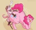  anthro big_butt blush blush_lines butt butt_grab cellulite duo equid equine female friendship_is_magic hand_on_butt hasbro hi_res horse huge_butt lapdance male male/female mammal marsupial my_little_pony pinkie_pie_(mlp) pony possum thick_thighs tongue tongue_out yuckydizzy 