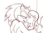  anime_style anthro bebnsfw duo eulipotyphlan fan_character female french_kissing hedgehog human interspecies kiss_on_lips kissing male male/female mammal mobian_hedgehog sega sonic_the_hedgehog sonic_the_hedgehog_(series) sonic_the_werehog sonic_unleashed were wereeulipotyphlan werehog zoey_mitchell 