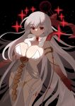  1girl breasts durga_(fate) fate/grand_order fate_(series) highres long_hair okayu_sameteru red_eyes revealing_clothes snake solo tagme white_hair white_snake 