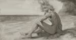  2023 beach day detailed_background digital_media_(artwork) female hi_res kheltari nude outside sand seaside shoreline sitting sketch sky water 
