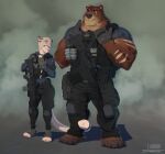  anthro ar-15 assault_rifle bear bedroom_eyes bite biting_lip brown_bear bulletproof_vest curled_tail duo eye_scar facial_scar female grizzly_bear grizzlygus gun gus_(grizzlygus) holstered_pistol kodiak_bear law_enforcement magazine_(gun) magazine_pouch male male/female mammal narrowed_eyes operator police police_officer ranged_weapon rifle romantic romantic_couple scar seductive sig_mcx_spear size_difference special_forces stoopix swat tactical tactical_gear tail tail_around_leg ursine valerie_(grizzlygus) weapon 