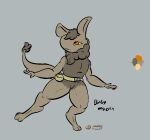  anthro belt belt_buckle brick_(artist) fan_character female fluffy fur grey_body grey_fur mammal orange_eyes paws solo tail tail_tuft the_nature_of_predators tuft venlil_(the_nature_of_predators) 