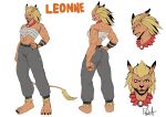  absurd_res bandai_namco crossgender digimon digimon_(species) ergoruz female hi_res leomon model_sheet 