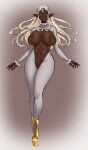  2022 big_breasts breasts brown_body brown_skin clothed clothing dark_body dark_skin elf female genitals hair hi_res humanoid humanoid_pointy_ears ineffective_clothing long_hair nipple_chain nipple_piercing nipples not_furry piercing pussy slimyylolitrash solo 