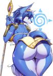  absurd_res anthro big_butt butt female hi_res krystal nintendo solo star_fox viejillox wide_hips 