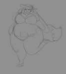  anthro belly big_belly big_breasts big_butt breasts brown_body brown_fur brown_tail butt eevee fan_character female fur furry generation_1_pokemon hi_res huge_belly huge_breasts huge_butt nintendo obese obese_anthro obese_female overweight overweight_anthro overweight_female pokemon pokemon_(species) sandria_suncake tail 