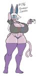  animal_humanoid anthro big_breasts bodily_fluids bottomwear breasts camel_toe cleavage clothed clothing controller curvaceous curvy_figure digital_media_(artwork) eeveelution espeon eyewear female game_controller generation_2_pokemon hair huge_breasts humanoid legwear looking_at_viewer lurker_bot mammal navel nintendo playstation_button_symbol pokemon pokemon_(species) shirt simple_background smile solo standing stockings sweat tail text thick_thighs topwear voluptuous white_background wide_hips 