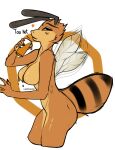  anthro arthropod bee clothing female food fur hardenonn hi_res honey_(food) hymenopteran insect legwear orange_body orange_fur solo tagme thigh_highs underwear wings 