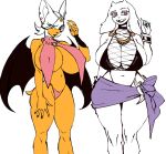  anthro bat bat_wings big_breasts bovid breasts caprine duo ear_piercing female goat jewelry jijis-waifus mammal membrane_(anatomy) membranous_wings necklace piercing red_eyes rouge_the_bat sega skimpy_dress sonic_the_hedgehog_(series) tail thick_thighs toriel undertale_(series) wings 