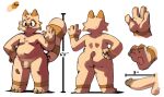  3_toes 4_fingers anthro big_butt big_tail bittenhard butt chest_tuft chubby_male dg_(pongodecky) erection feet fingers head_tuft hi_res male mammal moobs procyonid raccoon reference_image slightly_chubby solo tail toes tuft 