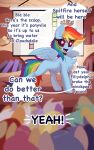  absurd_res blue_body blue_feathers english_text equid equine feathers female feral friendship_is_magic hair hasbro hi_res keetch10 mammal multicolored_hair my_little_pony pegasus rainbow_dash_(mlp) rainbow_hair text wings 