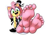  absurd_res amy_rose anthro barefoot eulipotyphlan feet female foot_focus goth gothic_lolita hedgehog hi_res lolita_(fashion) mammal sega soles solo sonic_the_hedgehog_(series) toes wigmania 