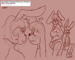  &lt;3 anthro asdro_(artist) big_breasts blush breasts duo embarrassed female hi_res lagomorph larger_female leporid love male male/female mammal rabbit shy size_difference sketch skinny_male smaller_male 