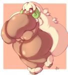  big_breasts breasts female generation_5_pokemon hi_res lightmizano nintendo pokemon pokemon_(species) short_stack simple_background slightly_chubby solo thick_thighs whimsicott 