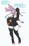  absurd_res anthro big_breasts blush breasts clothing eeveelution fan_character female generation_6_pokemon hi_res jacket legwear nintendo pace-maker pokemon pokemon_(species) small_waist solo sylveon thick_thighs thigh_highs topwear wide_hips 