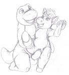  anthro baby_bop balls barney_and_friends barney_the_dinosaur dinosaur duo equid equine female genitals hi_res horse kitsune_youkai male male/female mammal one_leg_up open_mouth penetration penis pussy raised_leg reptile ribbons scalie sketch vaginal vaginal_penetration 