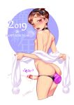  1boy 2019 anal anal_object_insertion artist_name ass bar_censor bishounen black_bow black_choker black_panties blush bow brown_eyes brown_hair censored choker clothing_aside cum dildo ejaculating_while_penetrated ejaculation erection handsfree_ejaculation happy_new_year holding looking_at_viewer male_focus male_masturbation master_maichin masturbation nipples object_insertion original otoko_no_ko panties panties_aside parted_bangs penis projectile_cum scarf sex_toy short_hair solo sound_effects teeth tongue tongue_out underwear upper_teeth_only 