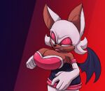  annoyed_expression anthro armor bat big_breasts bodysuit breastplate breasts cleavage clothed clothing female gloves handwear hi_res line_art mammal rouge_the_bat sega skinsuit solo sonic_the_hedgehog_(series) tascom text tight_clothing wings 