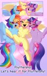  absurd_res blue_body blue_feathers blush bodily_fluids chest_tuft comic dialogue dildo dildo_in_pussy dildo_insertion english_text equid equine feathers female female/female feral fluttershy_(mlp) friendship_is_magic genital_fluids genitals group hasbro hi_res keetch10 mammal my_little_pony pegasus penetration purple_body purple_feathers pussy pussy_juice rainbow_dash_(mlp) sex_toy sex_toy_in_pussy sex_toy_insertion text trio tuft twilight_sparkle_(mlp) uniocrn vaginal vaginal_penetration wings yellow_body yellow_feathers 
