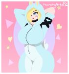  big_breasts blonde_hair breasts bunny_costume butt clothing costume easter epic_games female fortnite hair hi_res holidays human mammal miss_bunny_penny munchyartz pajamas simple_background smug_face solo suit thick_thighs tight_clothing tongue tongue_out wide_hips 