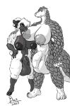  animal_genitalia anthro areola ari_(boo3) balls big_areola big_balls big_breasts boo3 bovid breasts caprine curvy_gynomorph duo ear_piercing facial_piercing fluffy foreskin fur genitals gynomorph hi_res horn hyper hyper_genitalia intersex intersex/intersex jules_(boo3) lip_piercing mammal navel navel_piercing nipple_piercing nipples pangolin penis piercing sheath sheep size_difference thick_thighs wool_(fur) 