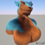  1:1 3d_(artwork) 3d_bust agent_orange_(pouncer11) anthro big_breasts breasts bust_portrait cleavage_cutout digital_media_(artwork) female portrait sergal solo sprucethedeer 