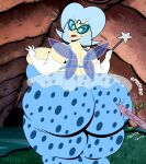  absurd_res armwear big_breasts big_butt blue_fairy blue_fairy_(tgaobam) blue_hair bodily_fluids breasts butt cartoon_network clothing drawsputin elbow_gloves eyewear fairy glasses gloves hair handwear hi_res huge_breasts huge_butt humanoid lips looking_back magic_wand overweight pinocchio_(character) pinocchio_(tgaobam) red_lips slightly_chubby sweat the_grim_adventures_of_billy_and_mandy wings 