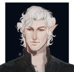  astarion_(baldur&#039;s_gate) b_astora1 baldur&#039;s_gate black_clothing bust_portrait clothing dungeons_and_dragons elf hair hasbro hi_res humanoid humanoid_pointy_ears looking_aside male portrait red_eyes smile solo vampire white_hair wizards_of_the_coast 
