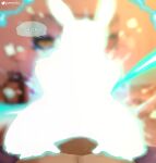  2023 absurd_res ambiguous_gender anthro blurred_background dialogue digital_media_(artwork) duo eevee eeveelution english_text evolution gammainks generation_1_pokemon hi_res nintendo pokemon pokemon_(species) text 