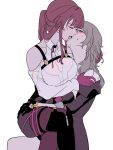  2girls blush closed_eyes d0600059994959 french_kiss gloves highres honkai:_star_rail honkai_(series) kafka_(honkai:_star_rail) kiss long_hair multiple_girls purple_hair stelle_(honkai:_star_rail) tongue trailblazer_(honkai:_star_rail) yuri 