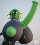  3d_(artwork) animal_genitalia animal_penis anthro autotitfuck balls big_balls big_breasts big_penis blep breast_play breasts digital_media_(artwork) equine_genitalia equine_penis genitals green_hair gynomorph hair hi_res huge_balls huge_breasts huge_penis hyper hyper_balls hyper_breasts hyper_genitalia hyper_penis intersex looking_at_viewer machine masturbation penile penile_masturbation penis protogen screen screen_face sintronic solo tera tongue tongue_out 