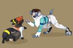  absol absurd_res captaincronus clothing eeveelution generation_2_pokemon generation_3_pokemon hi_res male nintendo pokemon pokemon_(species) ripping shrink transformation umbreon 