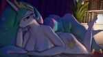  3d_(artwork) absurd_res anthro anthrofied bedroom_eyes big_breasts big_butt breasts butt digital_media_(artwork) equid equine female friendship_is_magic hasbro hi_res loveslove lying mammal my_little_pony narrowed_eyes nipples nude on_front princess_celestia_(mlp) seductive 