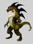  anthro chase_young green_body hi_res katabreak lizard male reptile scales scalie solo striped_body stripes tail xiaolin_showdown 